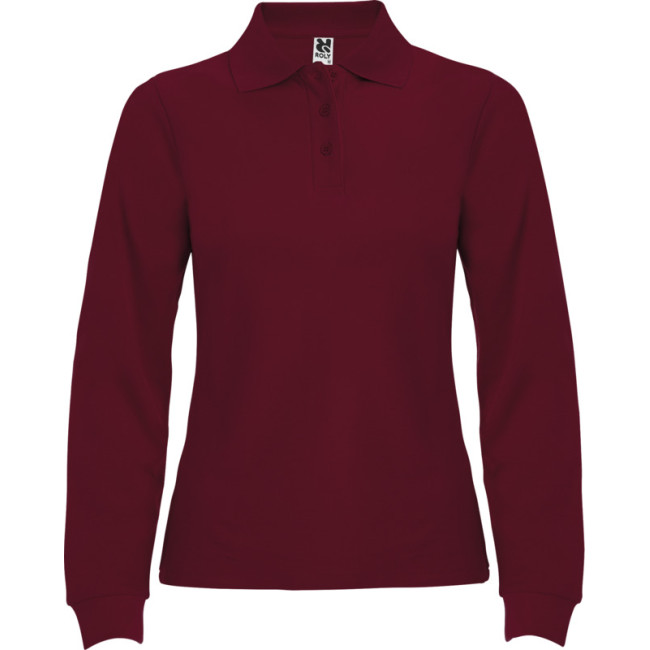 Custom Printed Estrella Long Sleeve Women's Polo - Image 3