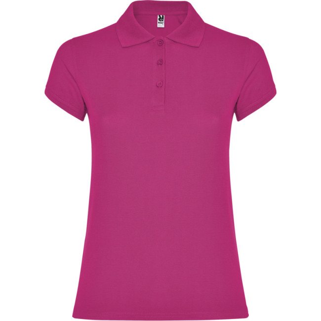 Custom Printed Star Short Sleeve Women's Polo - Image 2