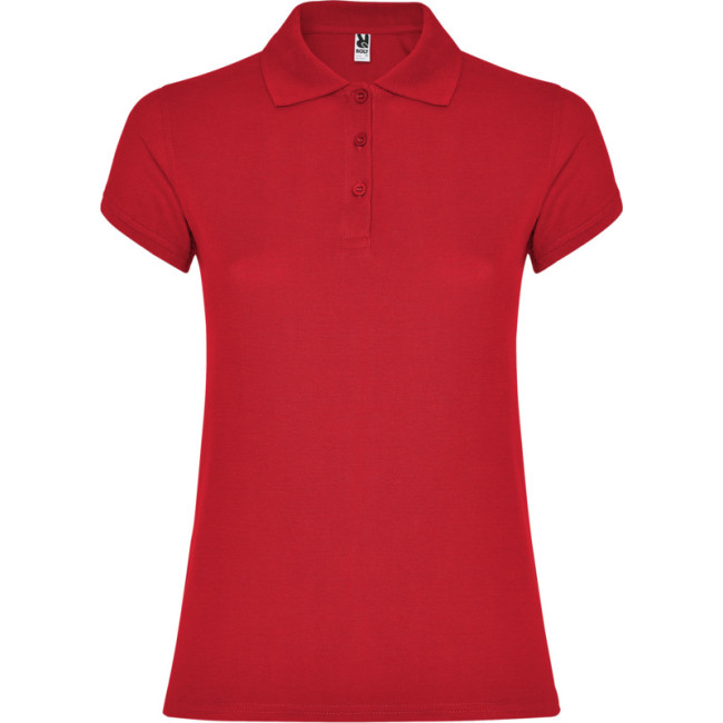 Custom Printed Star Short Sleeve Women's Polo - Image 5