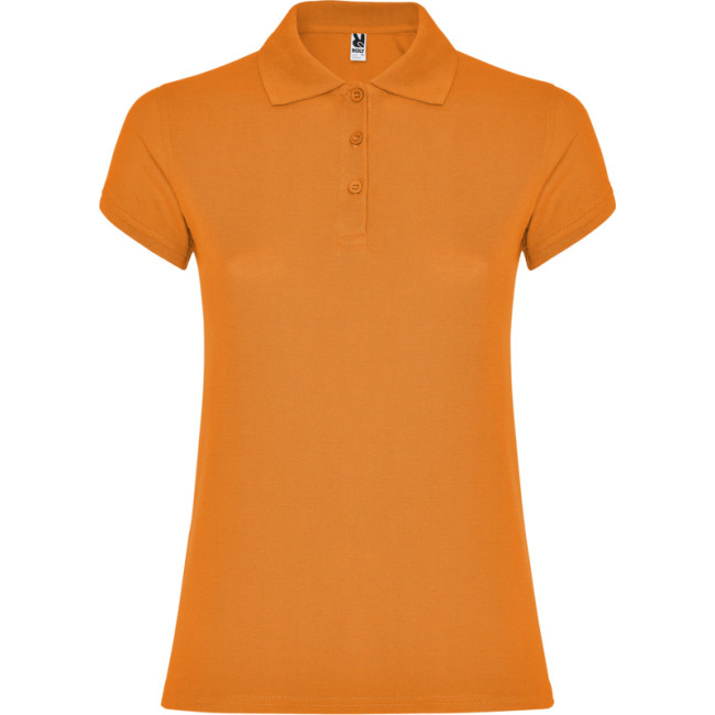 Custom Printed Star Short Sleeve Women's Polo - Image 6