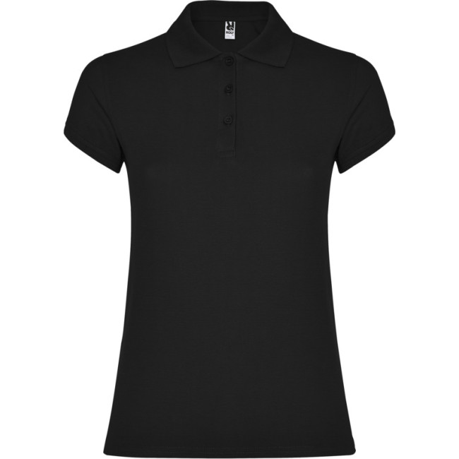 Custom Printed Star Short Sleeve Women's Polo - Image 9