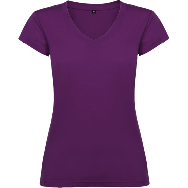 Custom Printed Victoria Short Sleeve Women's V-Neck T-Shirt - Image 4