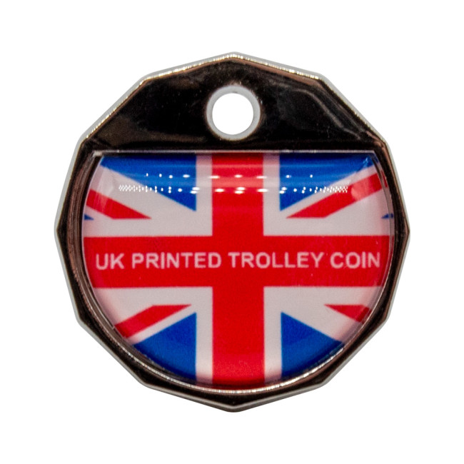 Custom Printed Trolley Coin Keyring (UK Stock) - Image 3