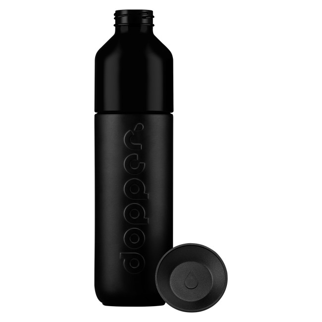 Custom Printed Dopper Blazing Black Insulated Bottle 350ml - Image 2