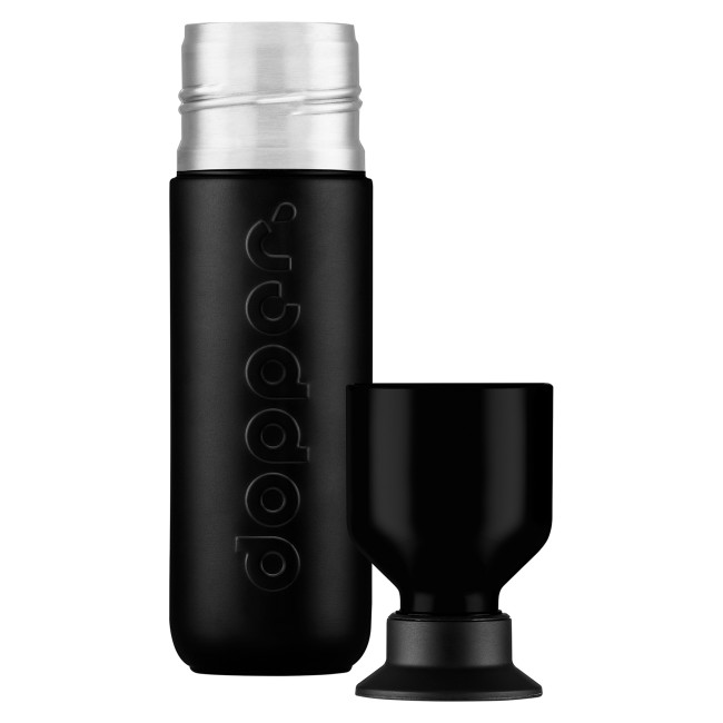 Custom Printed Dopper Blazing Black Insulated Bottle 350ml - Image 3