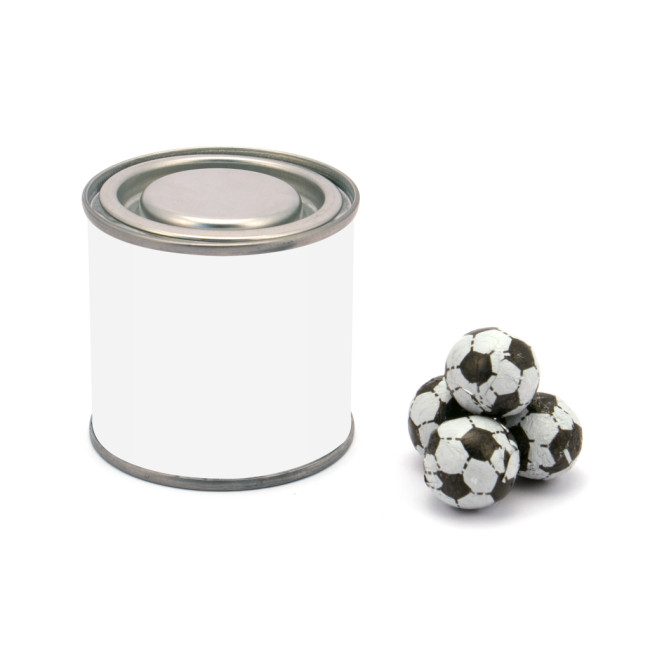 Custom Printed Small Paint Tin Chocolate Footballs - Image 2