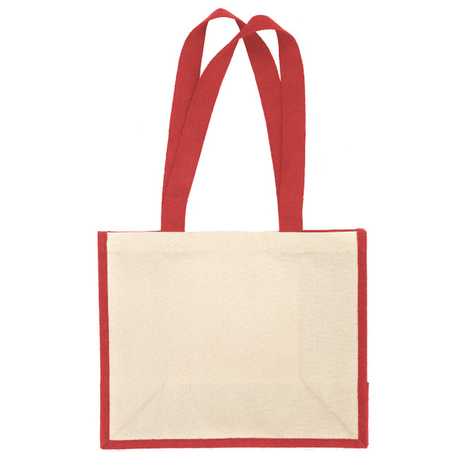 Custom Printed Henley Shopper Cotton & Jute 10oz - Image 1