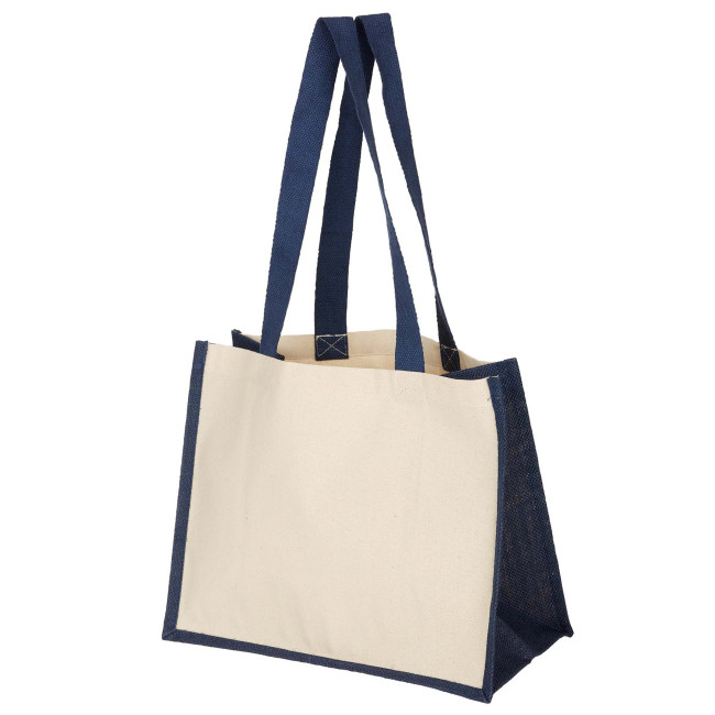 Custom Printed Henley Shopper Cotton & Jute 10oz - Image 4