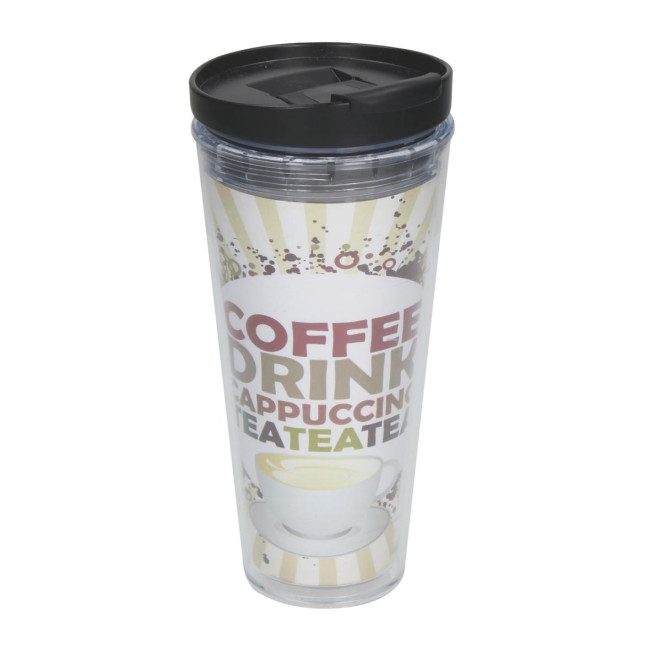 Custom Printed Mocha Insulated Travel Mug - Image 1