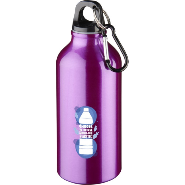 Custom Printed Oregon Aluminium Water Bottle 400ml - Image 4