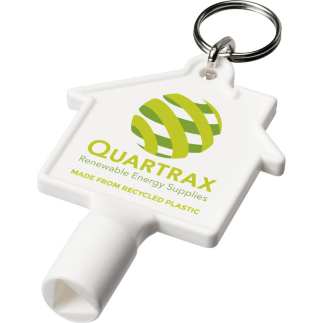 Custom Printed Maximilian House-Shaped Recycled Utility Key Keychain - Image 2