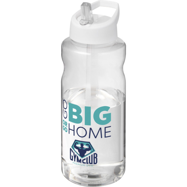 Custom Printed H2O Active  Big Base 1 Litre Spout Lid Sport Bottle