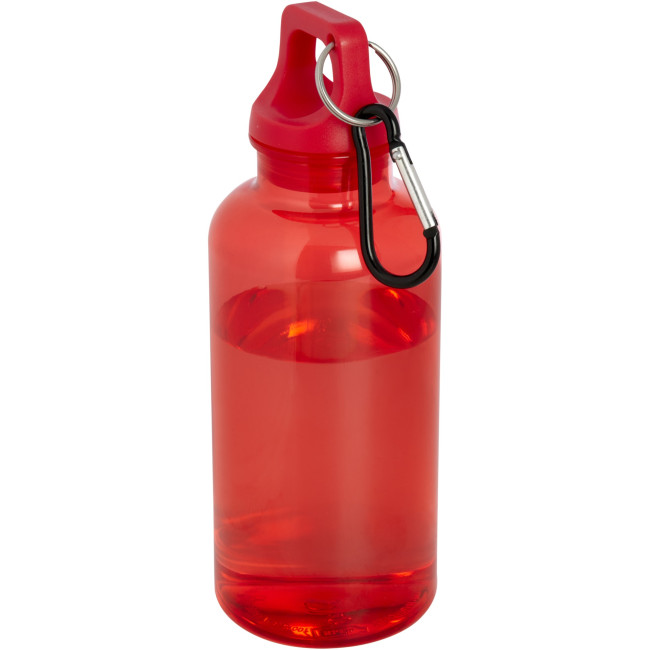 Custom Printed Oregon RCS Certified Recycled Plastic Water Bottle With Carabiner 400ml - Image 3