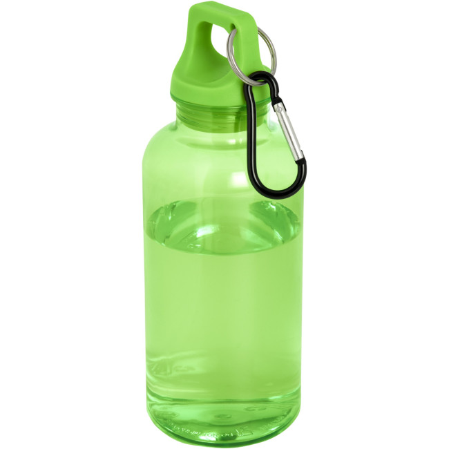 Custom Printed Oregon RCS Certified Recycled Plastic Water Bottle With Carabiner 400ml - Image 6