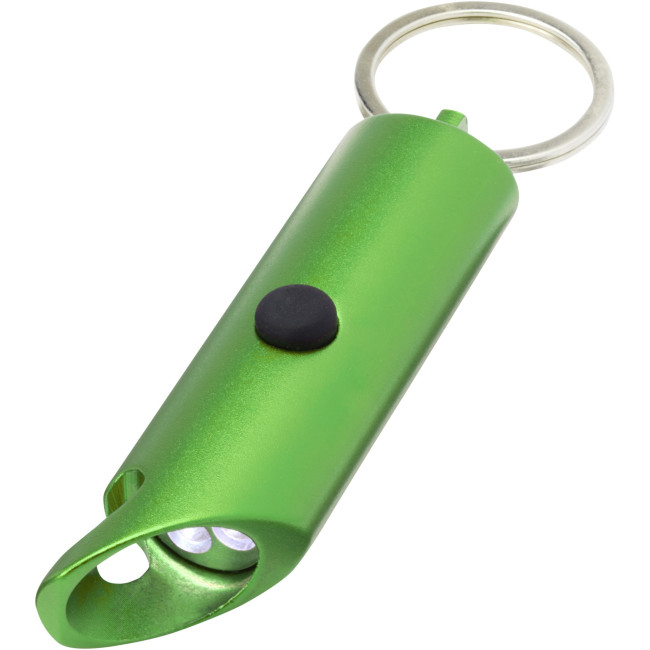 Custom Printed Flare RCS Recycled Aluminium IPX Led Light & Bottle Opener Keychain - Image 3