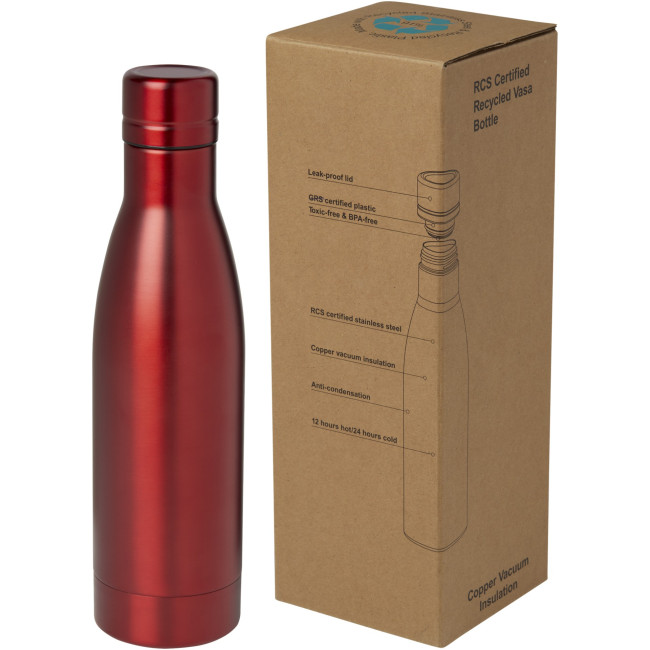 Custom Printed Vasa RCS Certified Recycled Stainless Steel Copper Vacuum Insulated Bottle 500ml - Image 5