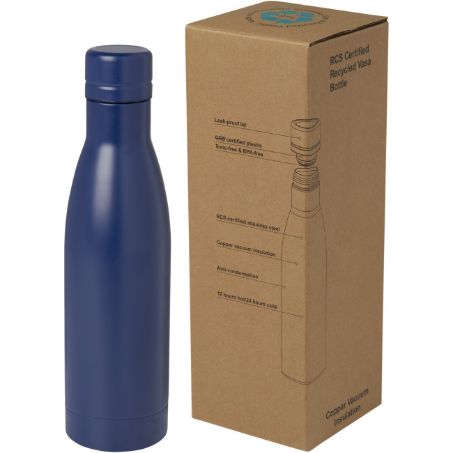 Custom Printed Vasa RCS Certified Recycled Stainless Steel Copper Vacuum Insulated Bottle 500ml - Image 4