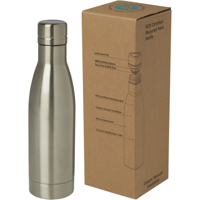 Custom Printed Vasa RCS Certified Recycled Stainless Steel Copper Vacuum Insulated Bottle 500ml - Image 2