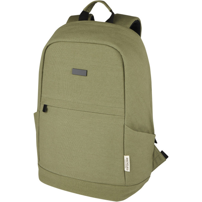 Custom Printed Joey 15.6" GRS Recycled Canvas Anti-Theft Laptop Backpack 18L - Image 3