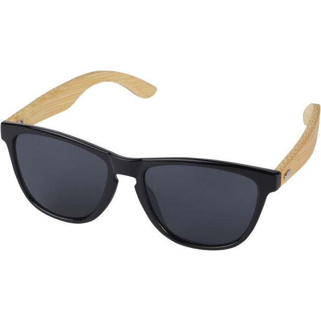 Custom Printed Sun Ray Ocean Bound Plastic And Bamboo Sunglasses