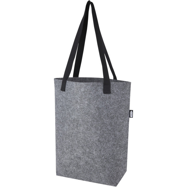 Custom Printed Felta GRS Recycled Felt Tote Bag With Wide Bottom 12L