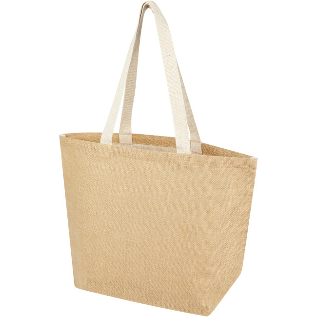 Custom Printed Juta 300 g/m² Jute Tote Bag 12L