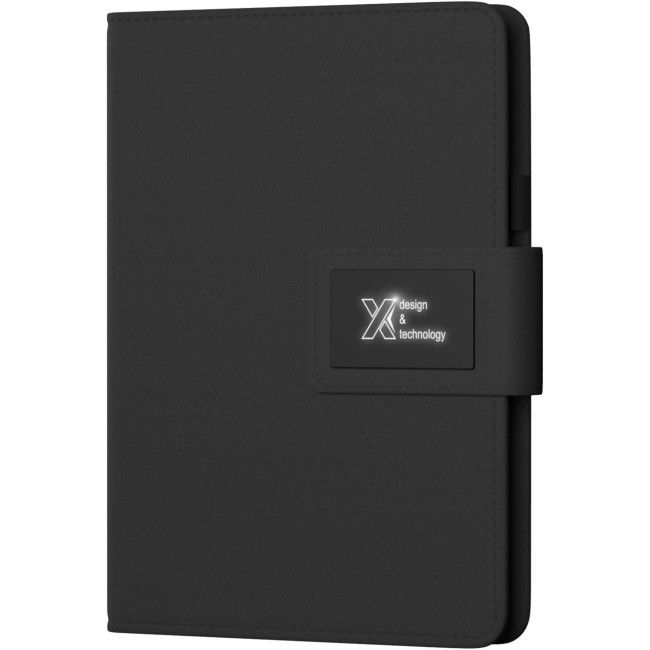 Custom Printed SCX.Design O16 A5 Light-Up Notebook Power Bank