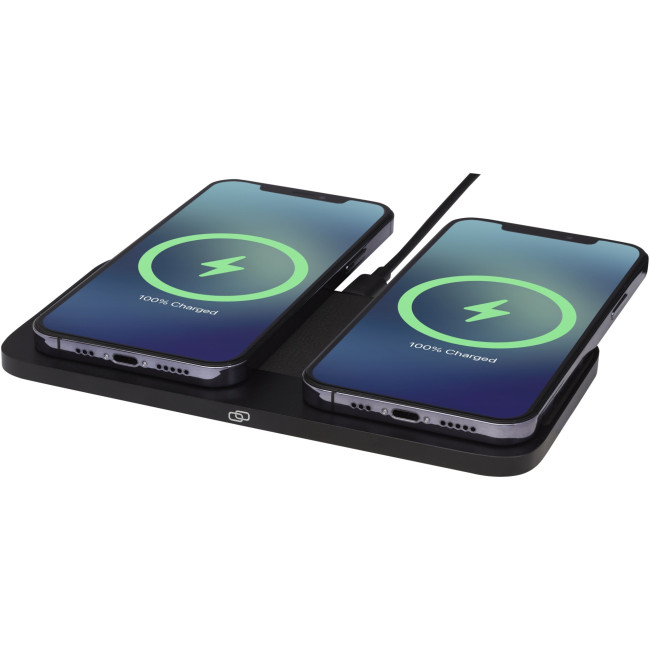 Custom Printed Hybrid Premium Dual Wireless Charging Pad 15W