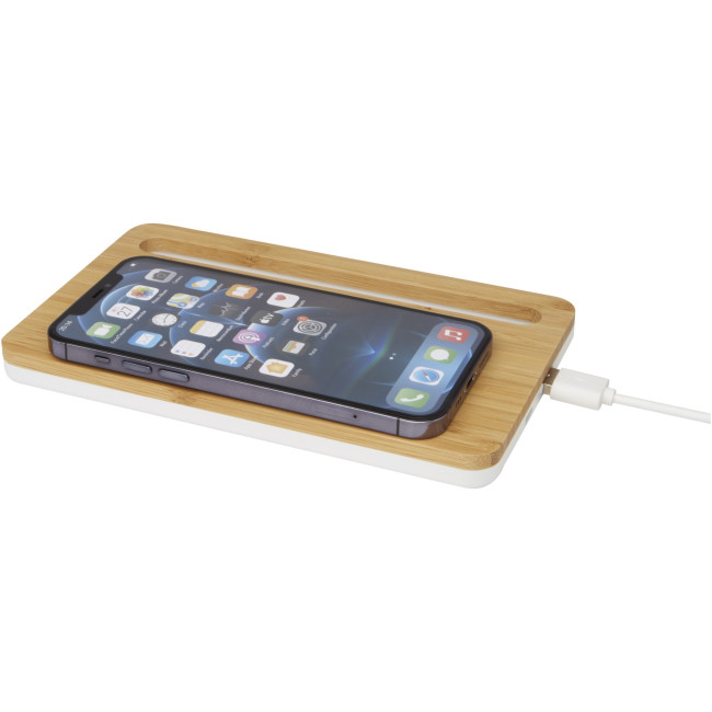 Custom Printed Medake Bamboo Wireless Charger 10W