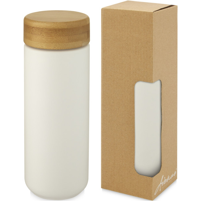 Custom Printed Lumi Ceramic Tumbler With Bamboo Lid 300ml - Image 2