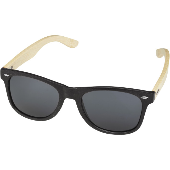 Custom Printed Sun Ray Bamboo Sunglasses - Image 1