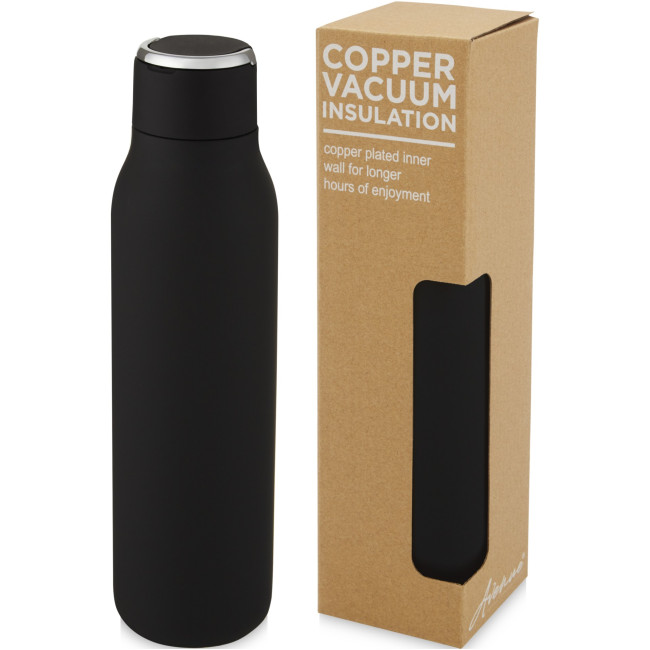 Custom Printed Marka Copper Vacuum Insulated Bottle With Metal Loop 600ml - Image 1