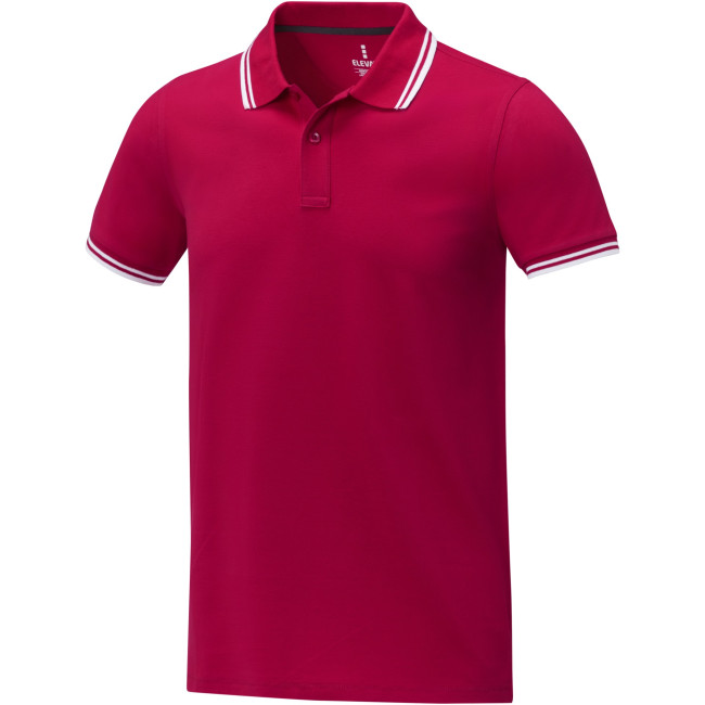 Custom Printed Amarago Short Sleeve Men's Tipping Polo - Image 1