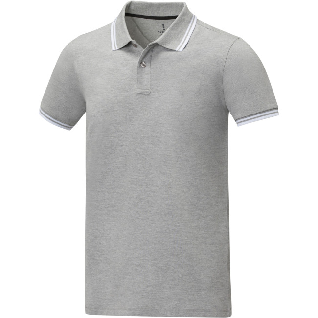 Custom Printed Amarago Short Sleeve Men's Tipping Polo - Image 4