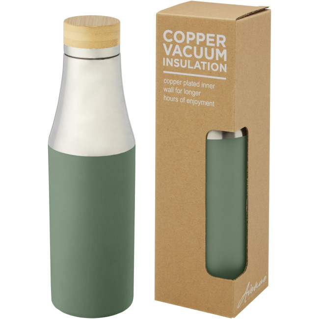 Custom Printed Hulan Copper Vacuum Insulated Stainless Steel Bottle With Bamboo Lid 540ml - Image 4