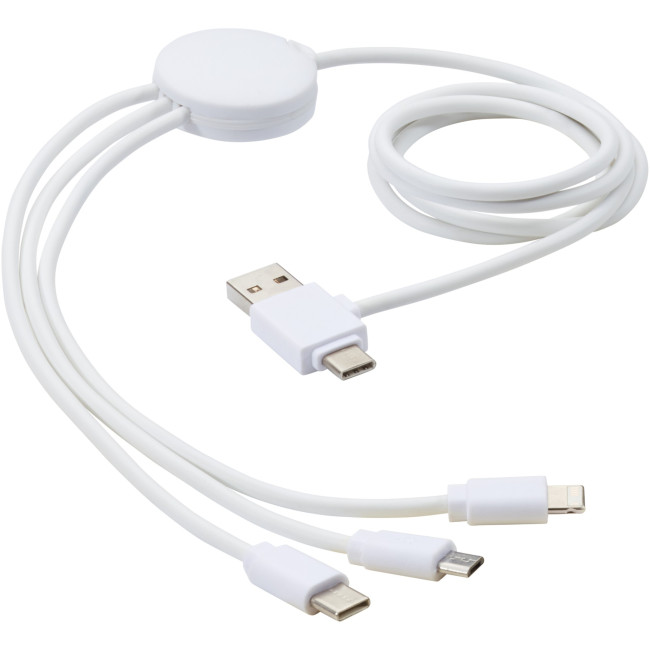 Custom Printed Pure 5-In-1 Charging Cable With Antibacterial Additive