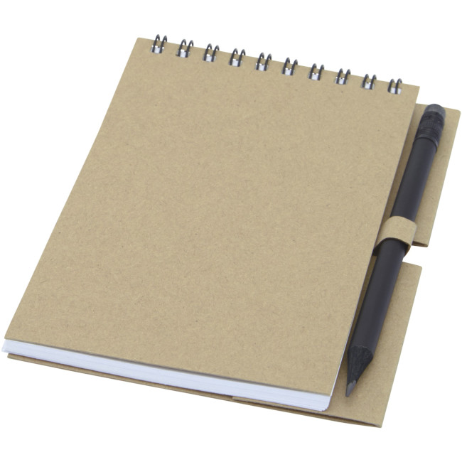 Custom Printed Luciano Eco Wire Notebook With Pencil - Small - Image 2