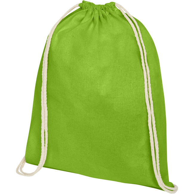 Custom Printed Oregon 140 g/m² Cotton Drawstring Backpack 5L - Image 8