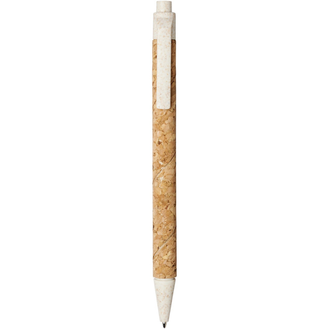 Custom Printed Midar Cork And Wheat Straw Ballpoint Pen - Image 5