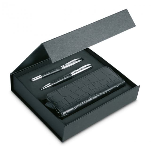 Custom Printed Pen set and pouch in PU case - Image 2