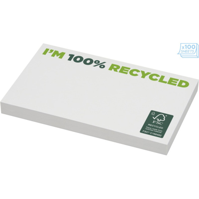 Custom Printed Sticky-Mate Recycled Sticky Notes 127 X 75mm - Image 1