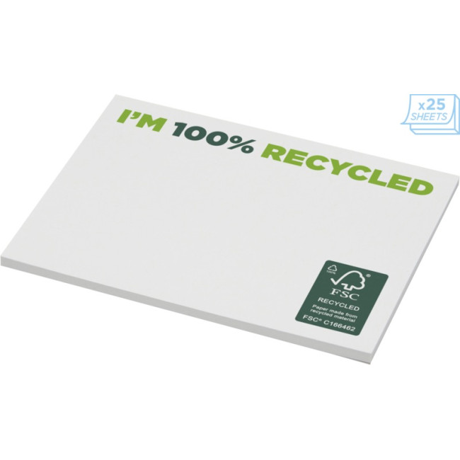 Custom Printed Sticky-Mate Recycled Sticky Notes 100X75mm - Image 1