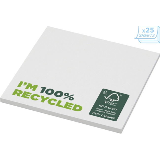 Custom Printed Sticky-Mate Recycled Sticky Notes 75 X 75mm - Image 1