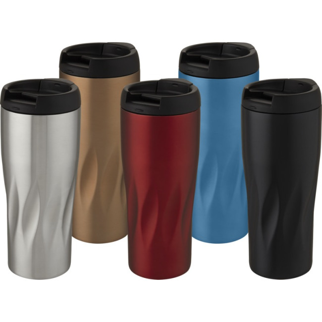 Custom Printed Waves Copper Vacuum Insulated Tumbler 450ml - Image 1