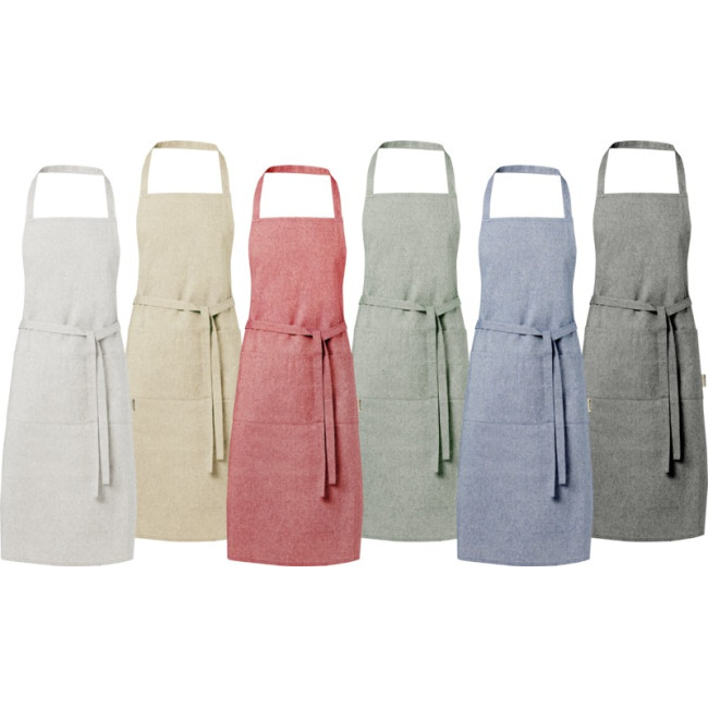 Custom Printed Pheebs 200 g/m² Recycled Cotton Apron - Image 1