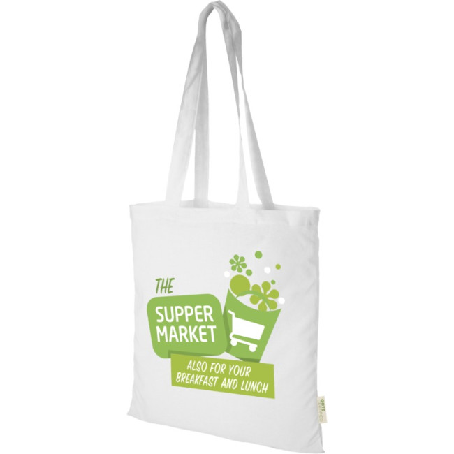 Custom Printed Orissa 140 g/m² Gots Organic Cotton Tote Bag 7L - Image 1