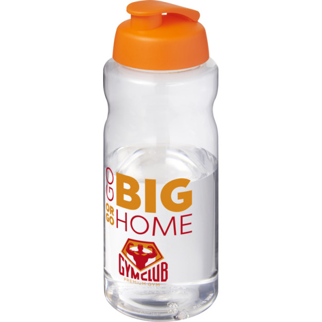 Custom Printed H2O Active  Big Base 1 Litre Flip Lid Sport Bottle - Image 3