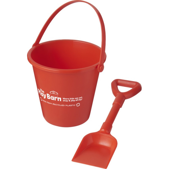 Personalised Promotional Tides Recycled Beach Bucket And Spade Everything Promo