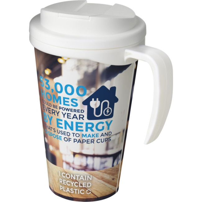 Custom Printed Brite-Americano Grande Mug With Spill-Proof Lid 350ml - Image 3