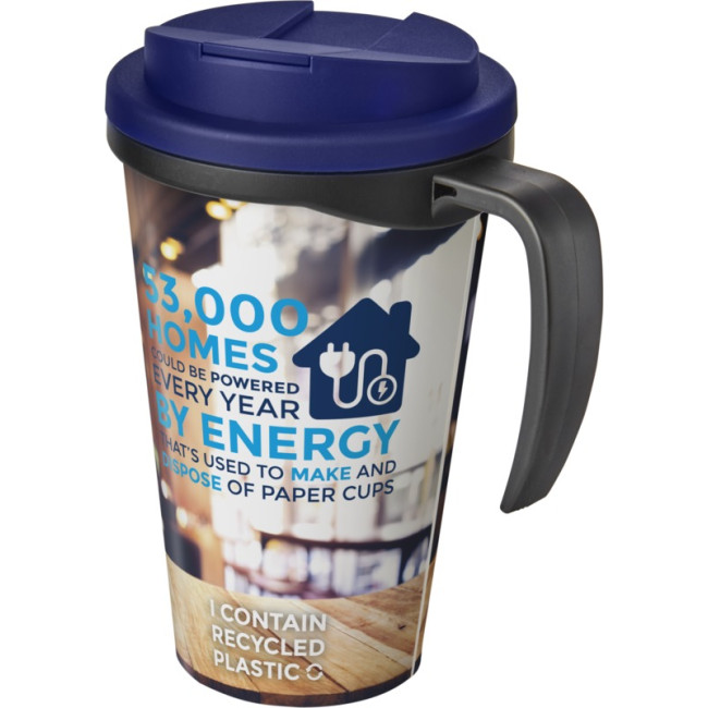 Custom Printed Brite-Americano Grande Mug With Spill-Proof Lid 350ml - Image 1